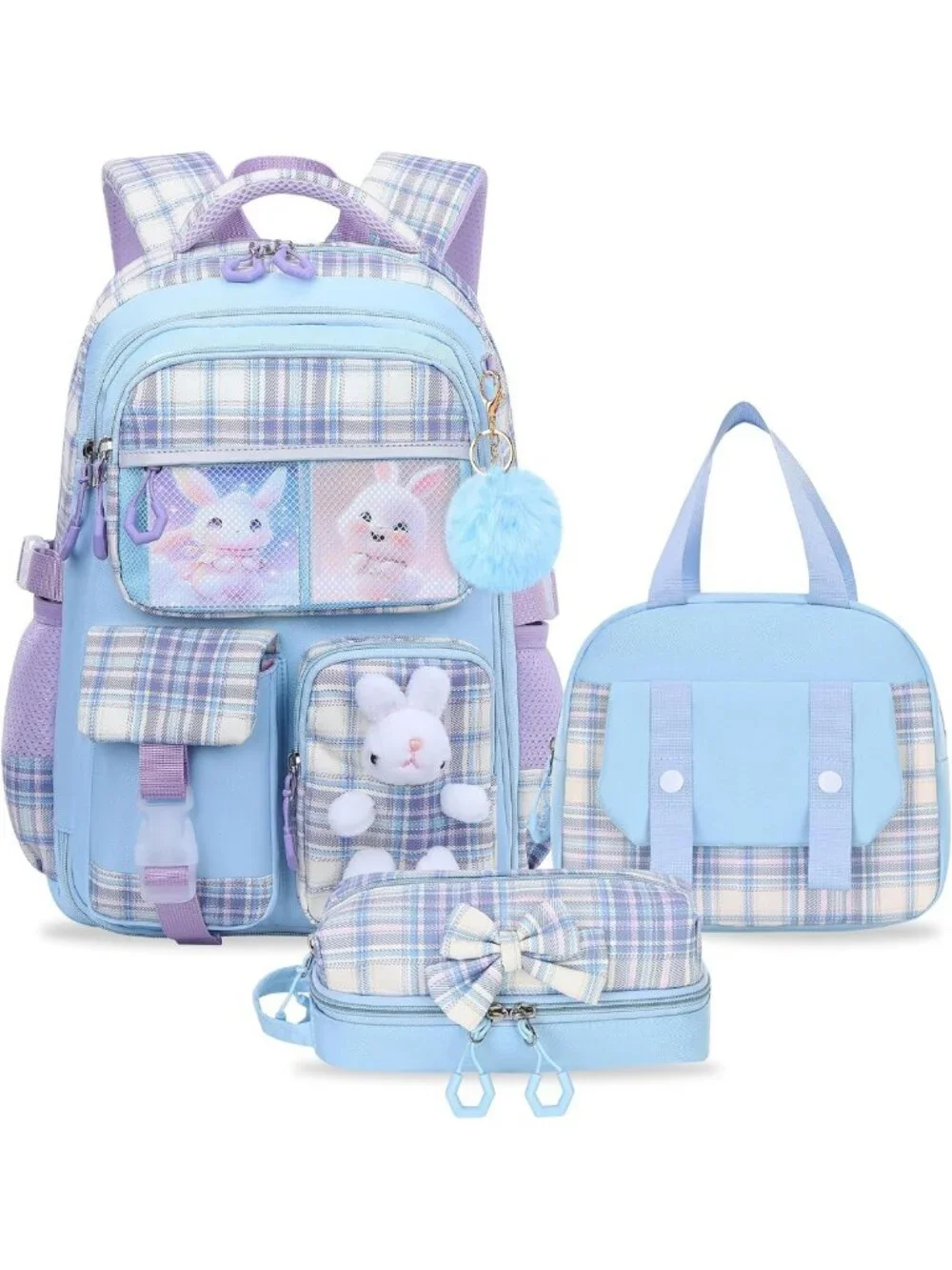 Kawaii Girls School Backpack Set for Kids - Cute Elementary Backpack & Supplies